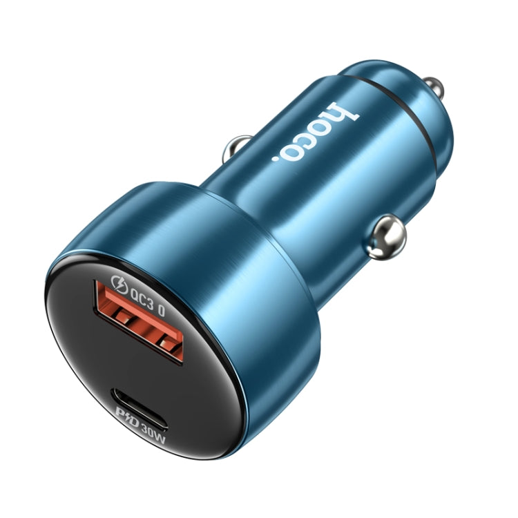 hoco Z50 Leader 48W Dual-port PD30W+QC3.0 Car Charger with Digital Display