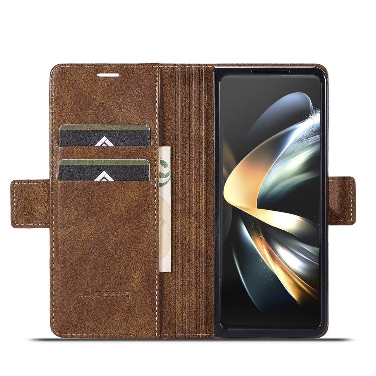 For Samsung Galaxy Z Fold6 5G LC.IMEEKE RFID Anti-theft Leather Phone Case
