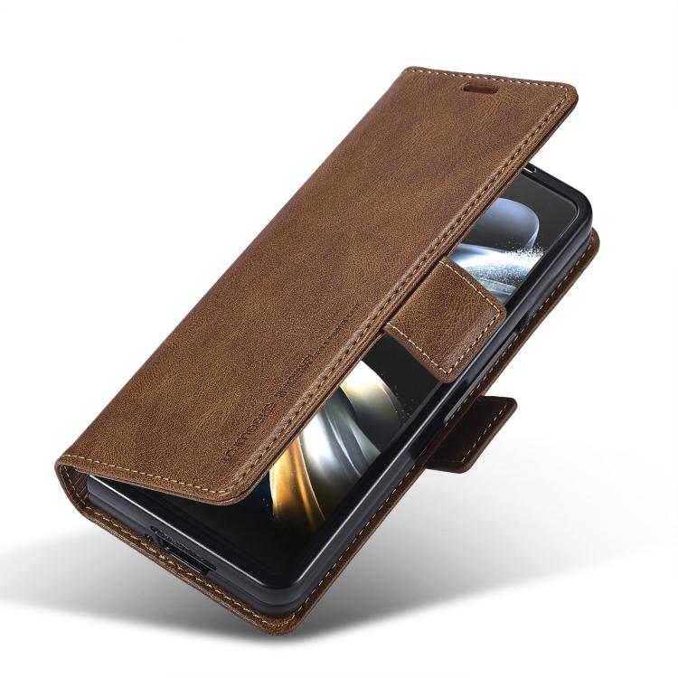 For Samsung Galaxy Z Fold7 5G LC.IMEEKE RFID Anti-theft Leather Phone Case