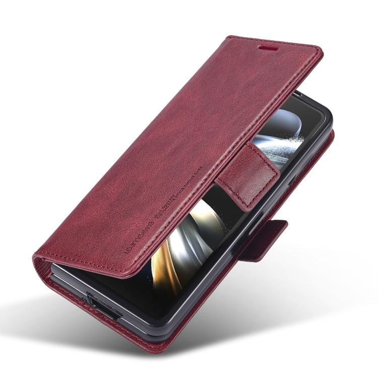 For Samsung Galaxy Z Fold7 5G LC.IMEEKE RFID Anti-theft Leather Phone Case