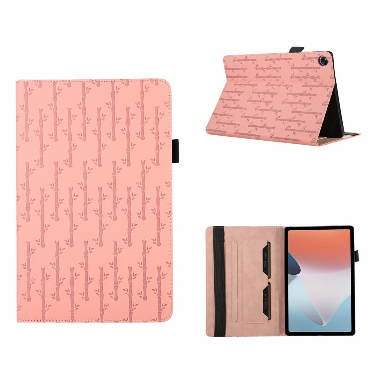 For Realme Pad 10.4 Lucky Bamboo Pattern Leather Tablet Case