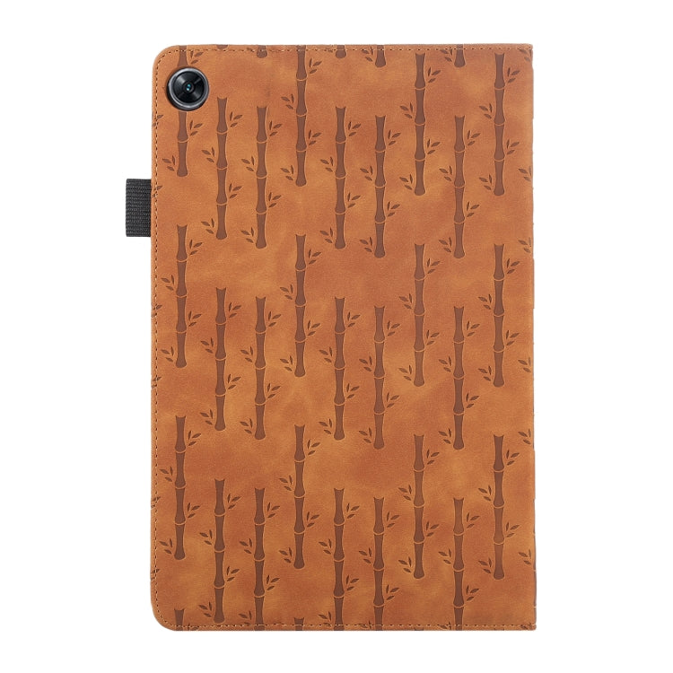 For Realme Pad 10.4 Lucky Bamboo Pattern Leather Tablet Case