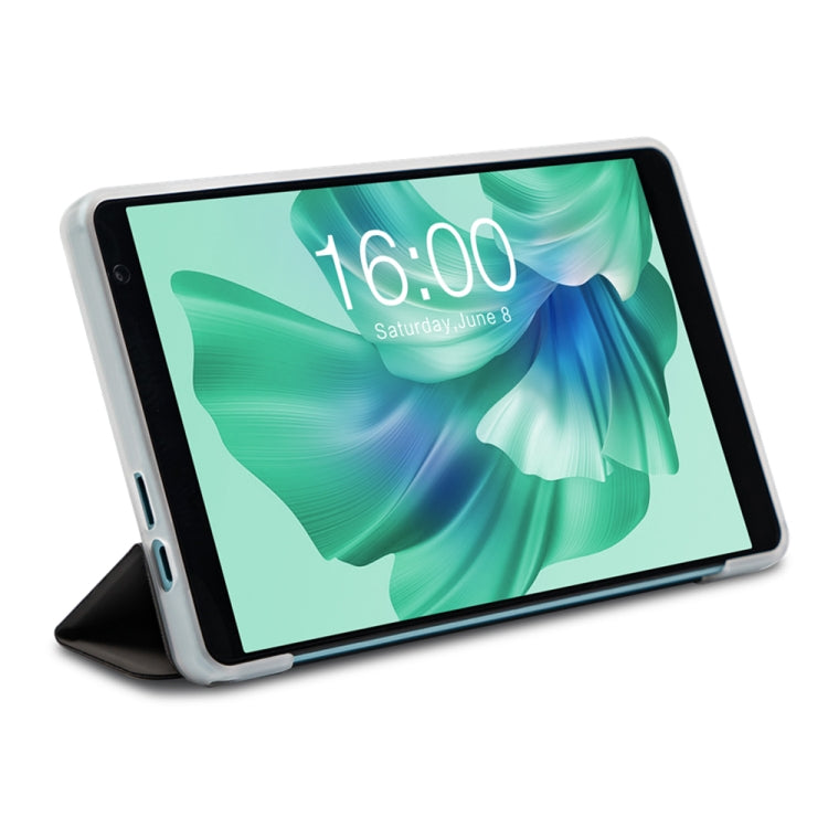 For Teclast P85T 3-Fold Holder Folio Leather Tablet Smart Case - Grey