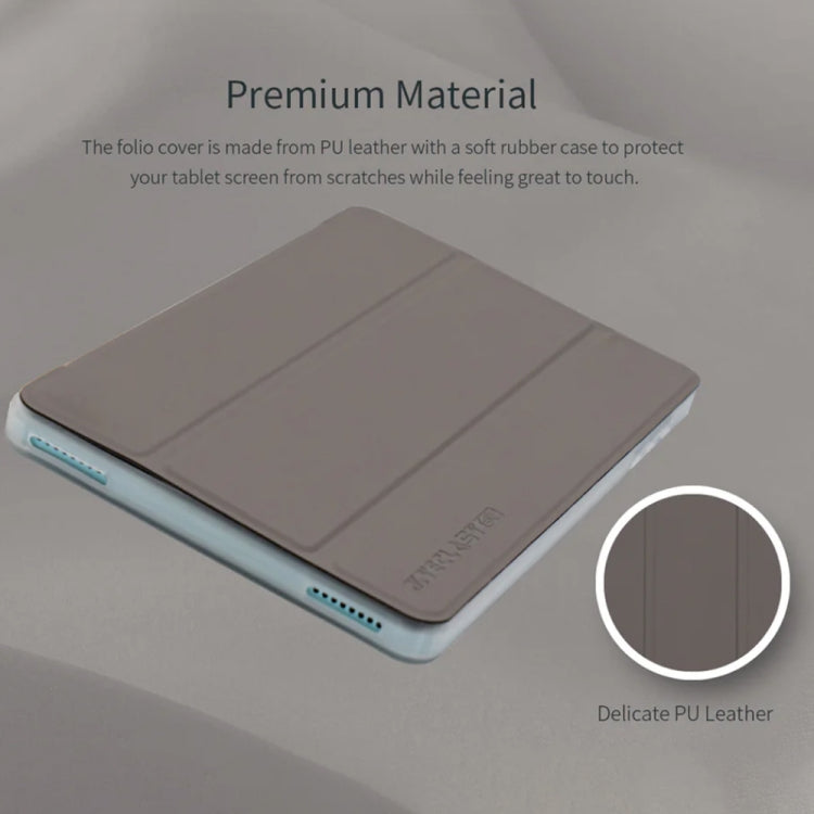 For Teclast P85T 3-Fold Holder Folio Leather Tablet Smart Case - Grey