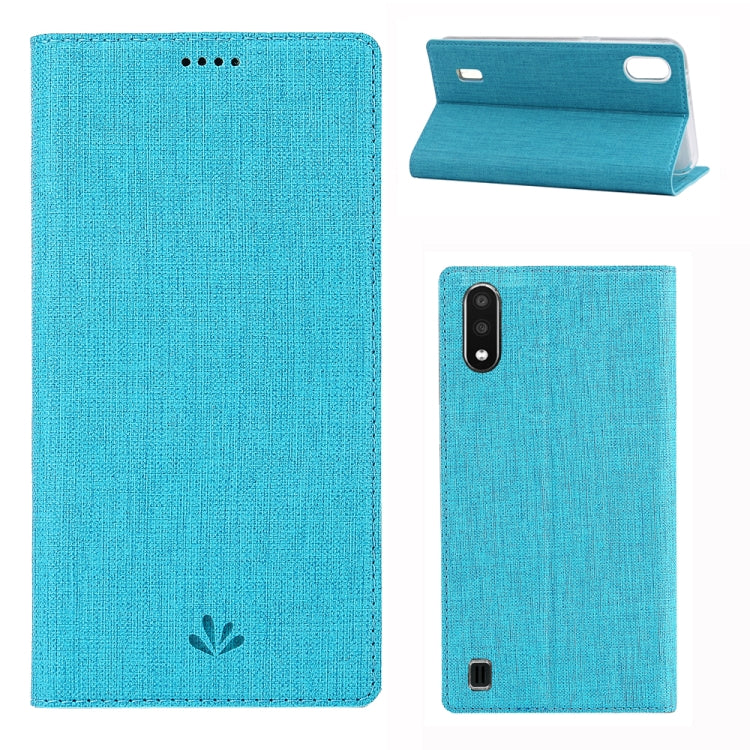 For Samsung Galaxy A01(US Version) ViLi Shockproof TPU + PU Horizontal Flip Protective Case with Card Slot & Holder