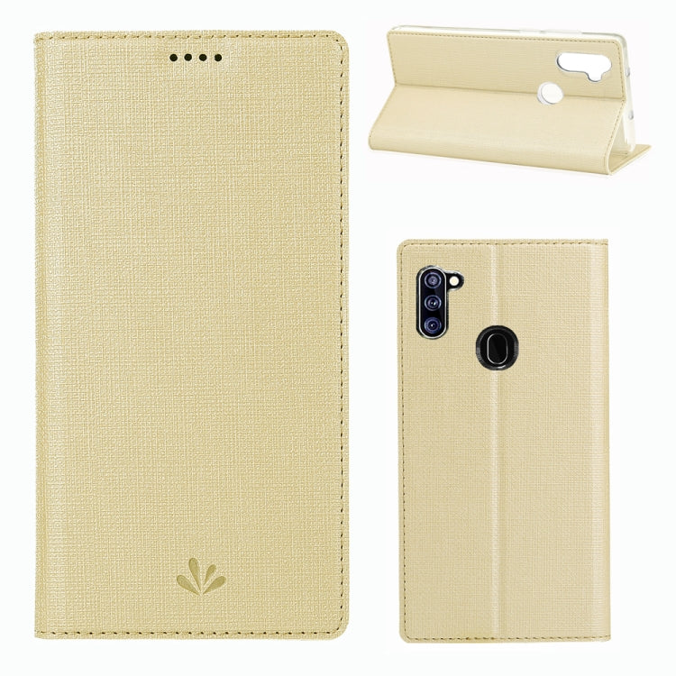 For Samsung Galaxy A11 / M11(International Version) ViLi Shockproof TPU + PU Horizontal Flip Protective Case with Card Slot & Holder