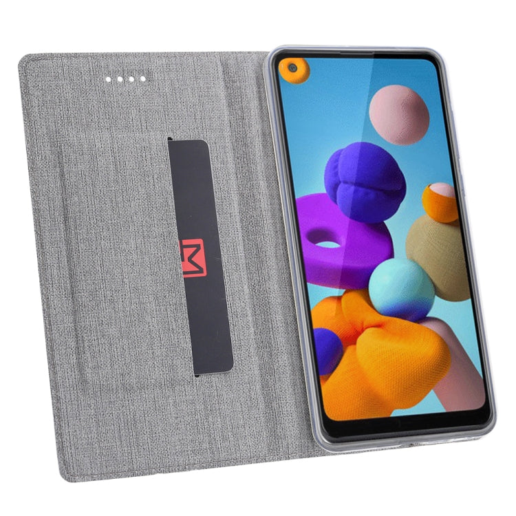 For Samsung Galaxy A11 / M11(International Version) ViLi Shockproof TPU + PU Horizontal Flip Protective Case with Card Slot & Holder