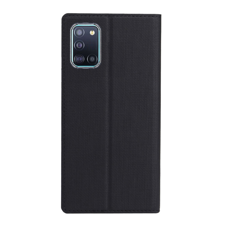 For Samsung Galaxy A31 ViLi Shockproof TPU + PU Horizontal Flip Protective Case with Card Slot & Holder