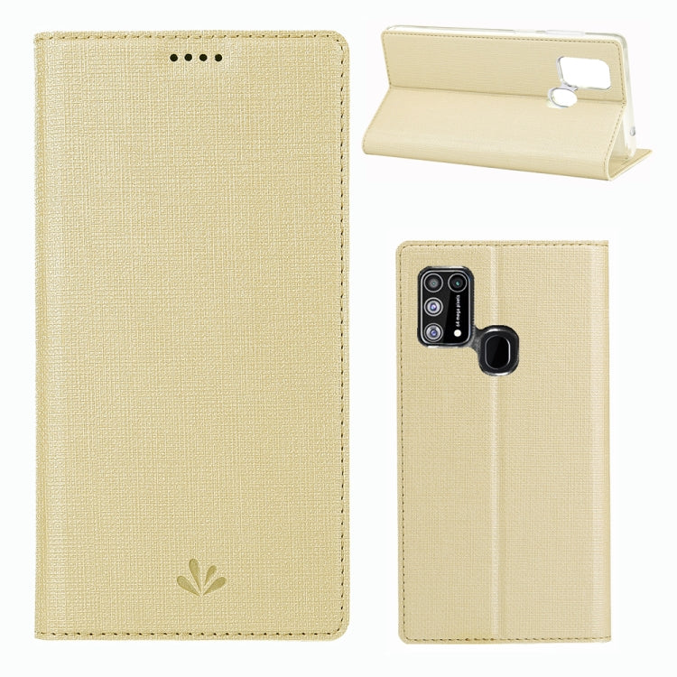 For Samsung Galaxy M31 ViLi Shockproof TPU + PU Horizontal Flip Protective Case with Card Slot & Holder