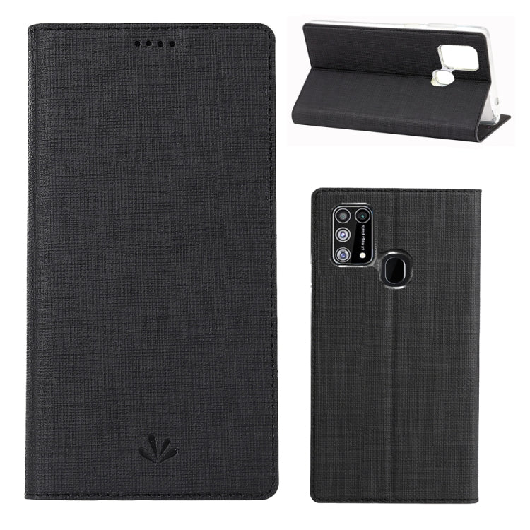 For Samsung Galaxy M31 ViLi Shockproof TPU + PU Horizontal Flip Protective Case with Card Slot & Holder