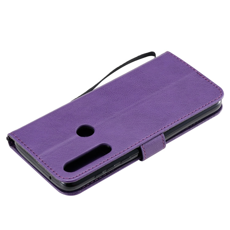 For Motorola Moto G Power Solid Color Horizontal Flip Protective Leather Case with Holder & Card Slots & Wallet & Lanyard