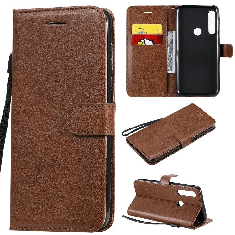 For Motorola Moto G Power Solid Color Horizontal Flip Protective Leather Case with Holder & Card Slots & Wallet & Lanyard