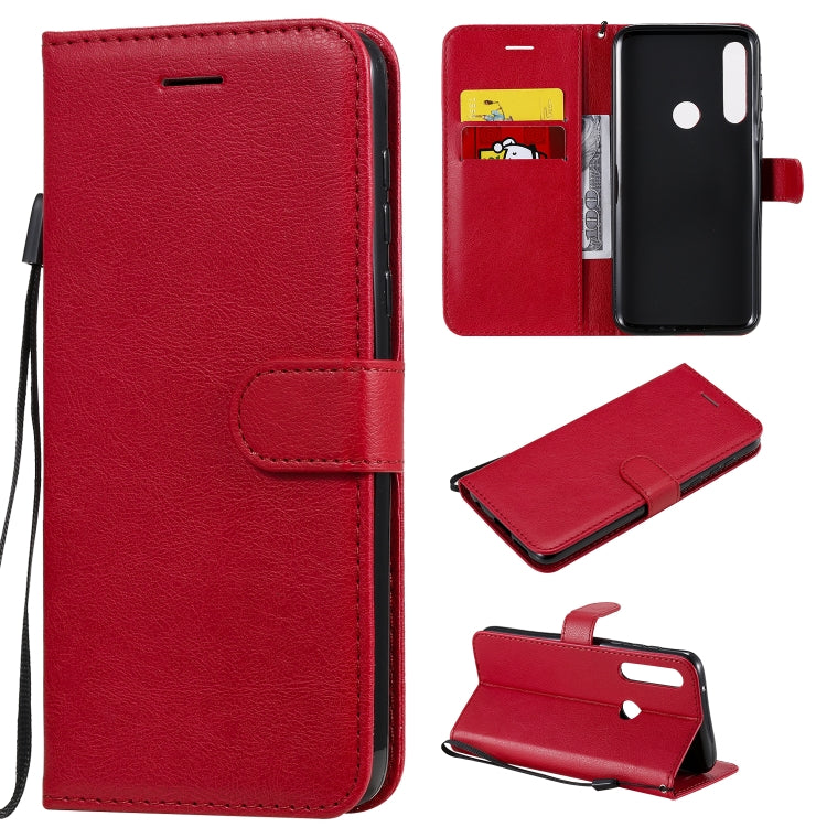 For Motorola Moto G Power Solid Color Horizontal Flip Protective Leather Case with Holder & Card Slots & Wallet & Lanyard