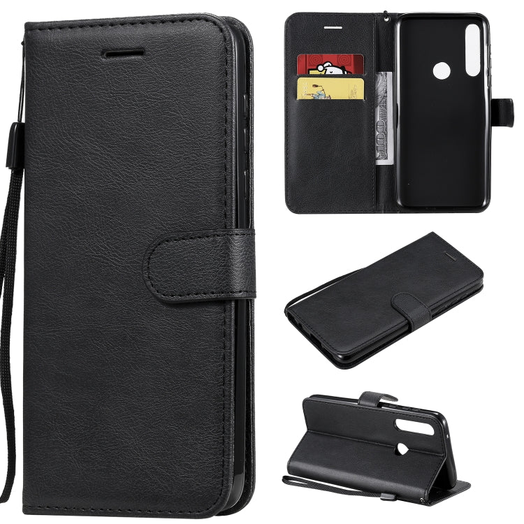 For Motorola Moto G Power Solid Color Horizontal Flip Protective Leather Case with Holder & Card Slots & Wallet & Lanyard