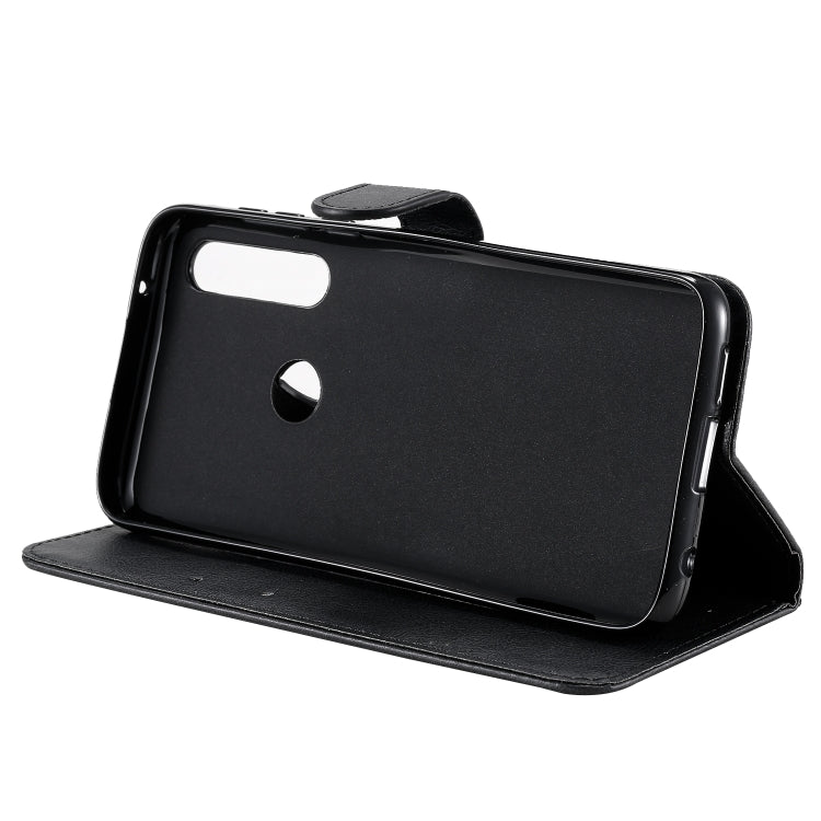 For Motorola Moto G Power Solid Color Horizontal Flip Protective Leather Case with Holder & Card Slots & Wallet & Lanyard