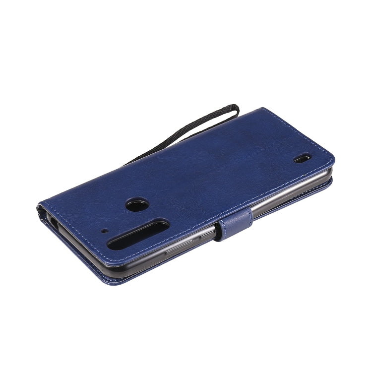 For Motorola Moto G8 Power Lite Solid Color Horizontal Flip Protective Leather Case with Holder & Card Slots & Wallet & Lanyard