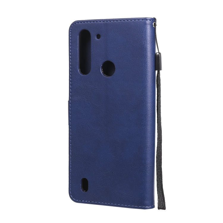 For Motorola Moto G8 Power Lite Solid Color Horizontal Flip Protective Leather Case with Holder & Card Slots & Wallet & Lanyard