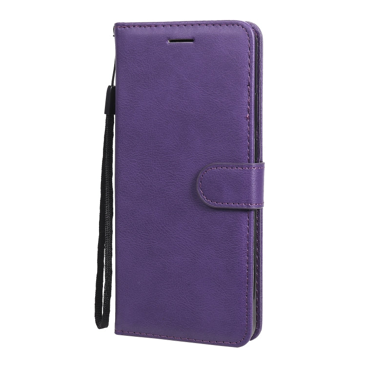 For Motorola Moto G8 Power Lite Solid Color Horizontal Flip Protective Leather Case with Holder & Card Slots & Wallet & Lanyard