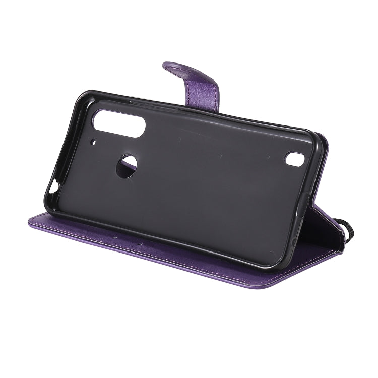 For Motorola Moto G8 Power Lite Solid Color Horizontal Flip Protective Leather Case with Holder & Card Slots & Wallet & Lanyard