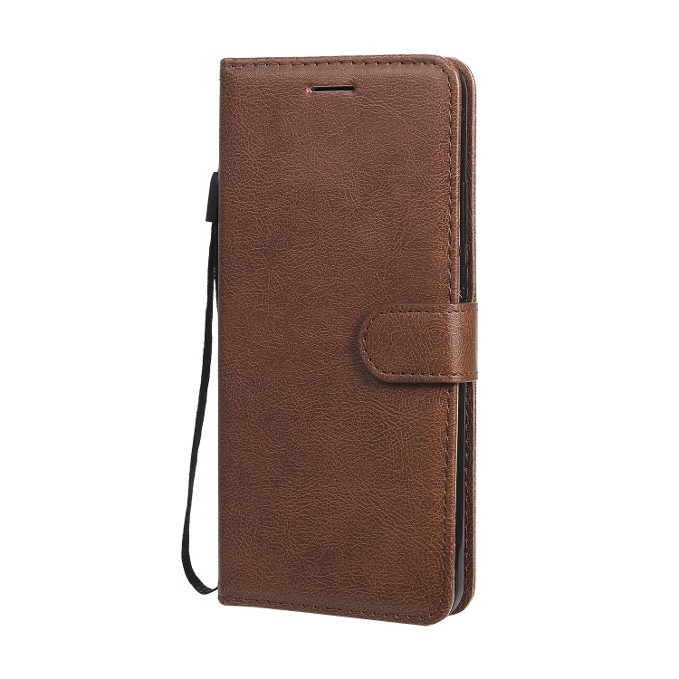 For Motorola Moto G8 Power Lite Solid Color Horizontal Flip Protective Leather Case with Holder & Card Slots & Wallet & Lanyard
