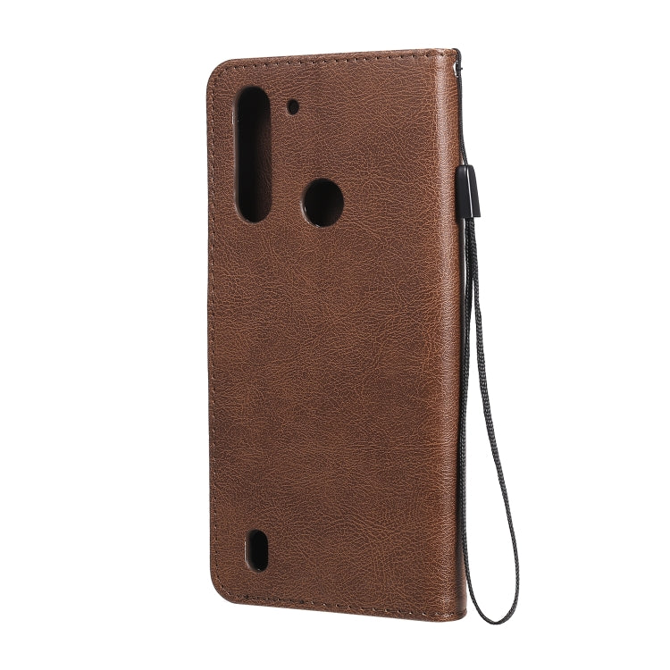 For Motorola Moto G8 Power Lite Solid Color Horizontal Flip Protective Leather Case with Holder & Card Slots & Wallet & Lanyard