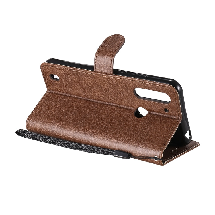 For Motorola Moto G8 Power Lite Solid Color Horizontal Flip Protective Leather Case with Holder & Card Slots & Wallet & Lanyard