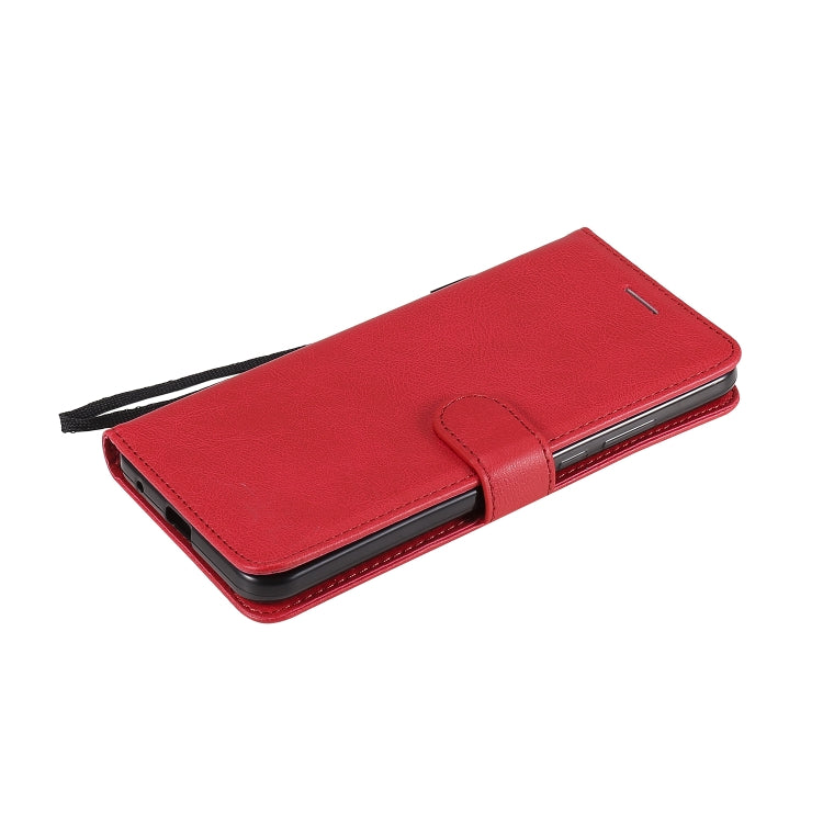 For Motorola Moto G8 Power Lite Solid Color Horizontal Flip Protective Leather Case with Holder & Card Slots & Wallet & Lanyard