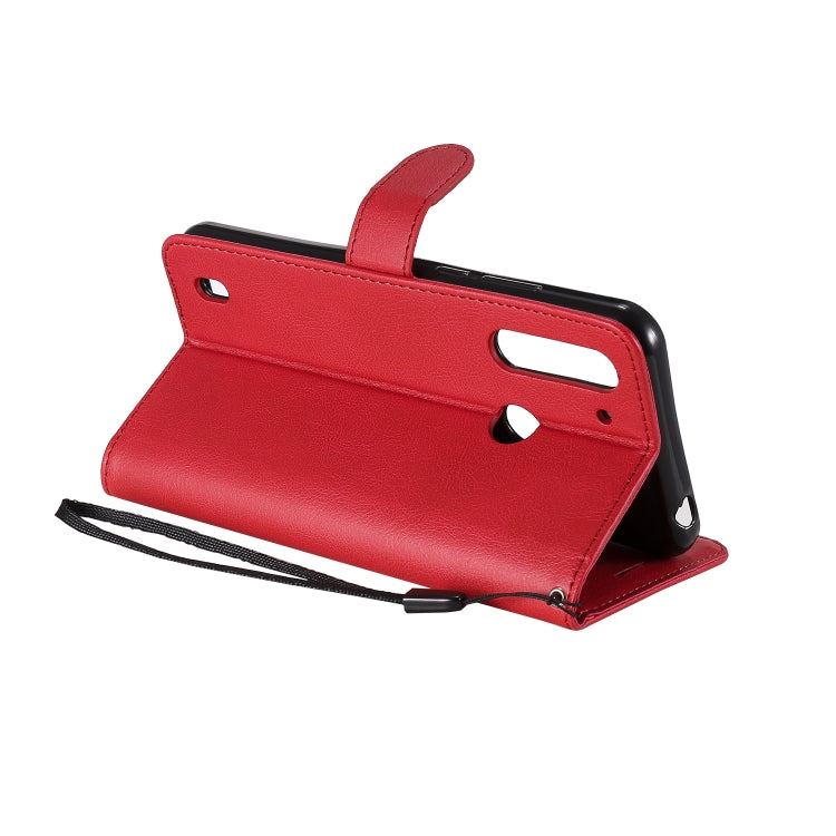 For Motorola Moto G8 Power Lite Solid Color Horizontal Flip Protective Leather Case with Holder & Card Slots & Wallet & Lanyard