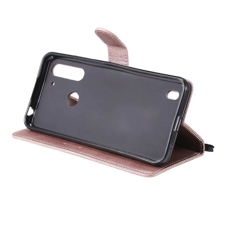 For Motorola Moto G8 Power Lite Solid Color Horizontal Flip Protective Leather Case with Holder & Card Slots & Wallet & Lanyard