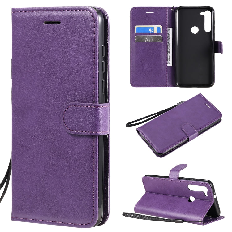 For Motorola Moto G8 Power Solid Color Horizontal Flip Protective Leather Case with Holder & Card Slots & Wallet & Lanyard