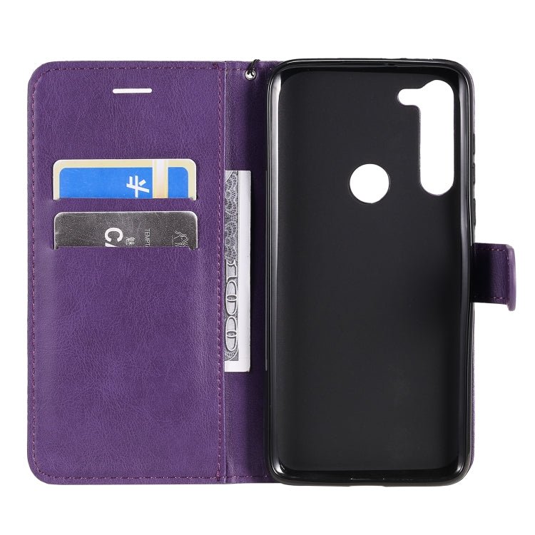 For Motorola Moto G8 Power Solid Color Horizontal Flip Protective Leather Case with Holder & Card Slots & Wallet & Lanyard