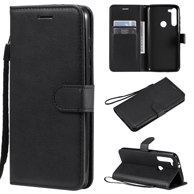 For Motorola Moto G8 Power Solid Color Horizontal Flip Protective Leather Case with Holder & Card Slots & Wallet & Lanyard