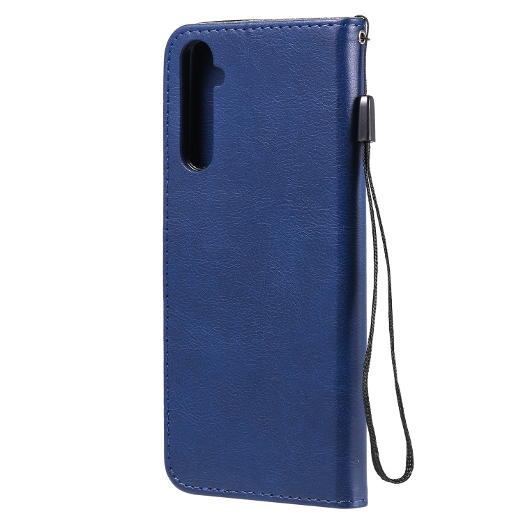 For OPPO Realme 6 Solid Color Horizontal Flip Protective Leather Case with Holder & Card Slots & Wallet & Lanyard