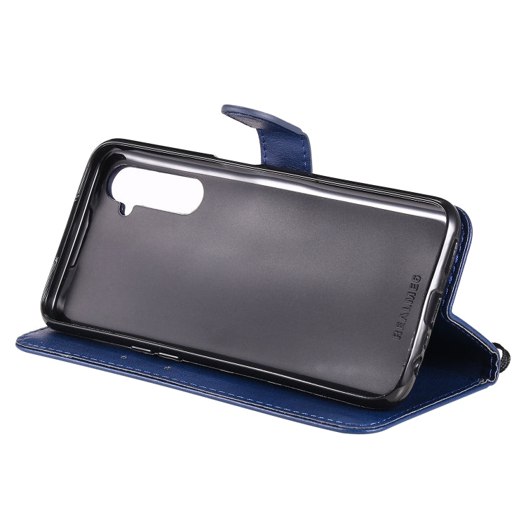 For OPPO Realme 6 Solid Color Horizontal Flip Protective Leather Case with Holder & Card Slots & Wallet & Lanyard