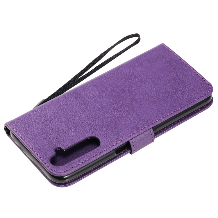 For OPPO Realme 6 Solid Color Horizontal Flip Protective Leather Case with Holder & Card Slots & Wallet & Lanyard