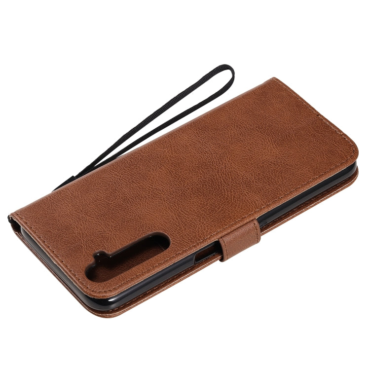 For OPPO Realme 6 Solid Color Horizontal Flip Protective Leather Case with Holder & Card Slots & Wallet & Lanyard