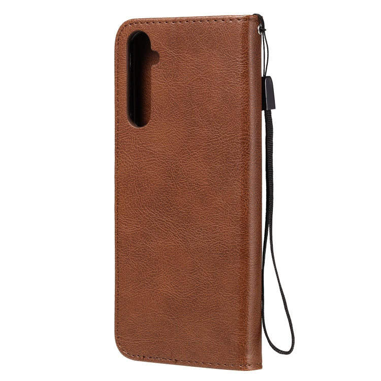 For OPPO Realme 6 Solid Color Horizontal Flip Protective Leather Case with Holder & Card Slots & Wallet & Lanyard