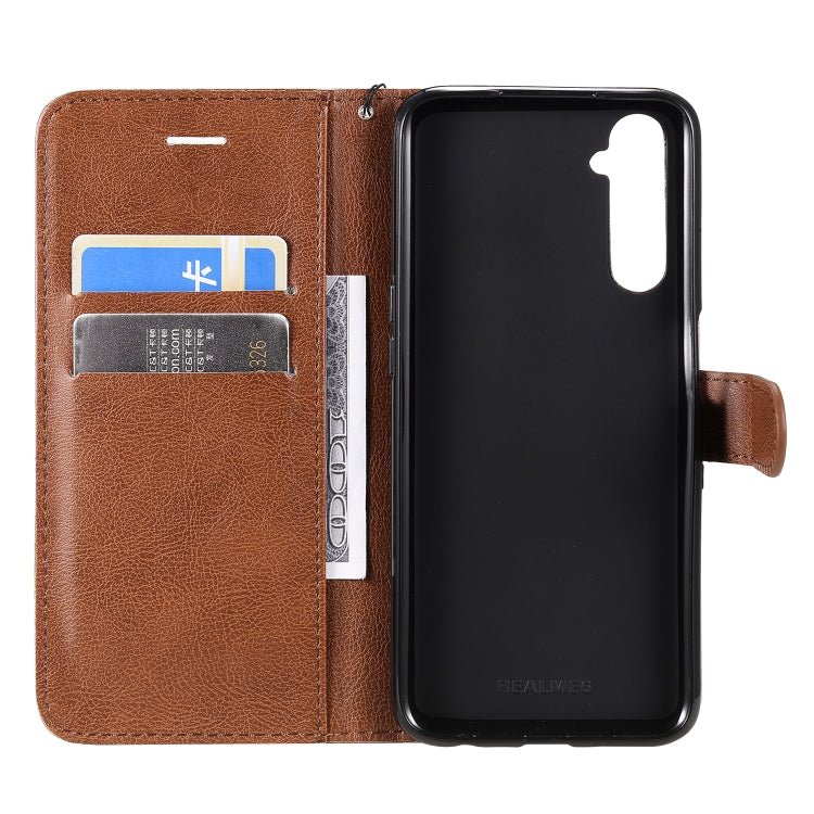 For OPPO Realme 6 Solid Color Horizontal Flip Protective Leather Case with Holder & Card Slots & Wallet & Lanyard