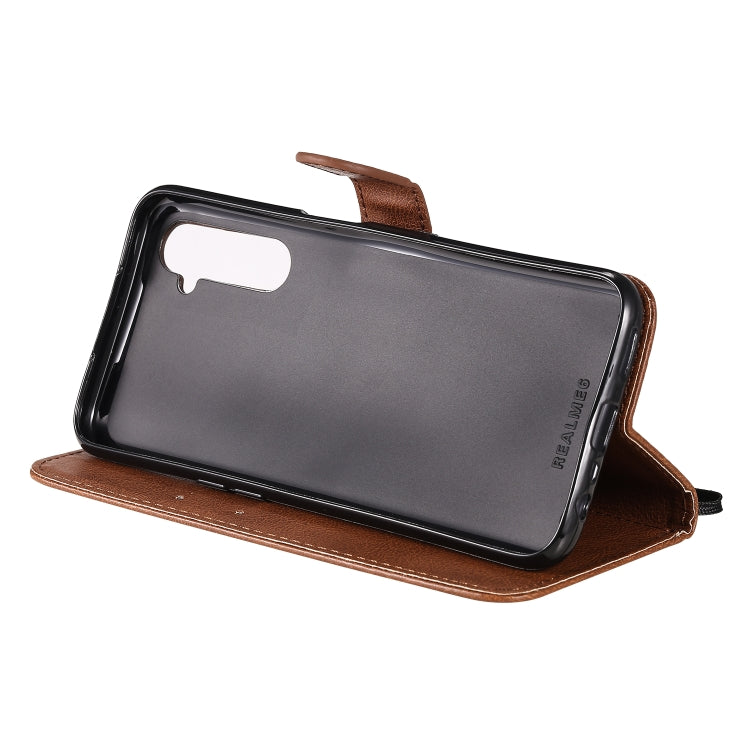 For OPPO Realme 6 Solid Color Horizontal Flip Protective Leather Case with Holder & Card Slots & Wallet & Lanyard