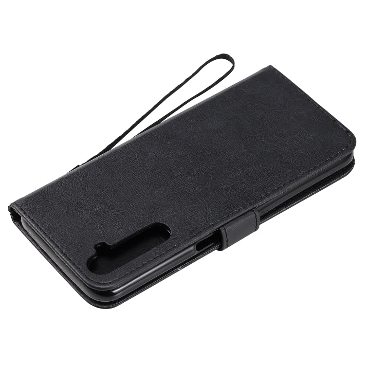 For OPPO Realme 6 Solid Color Horizontal Flip Protective Leather Case with Holder & Card Slots & Wallet & Lanyard