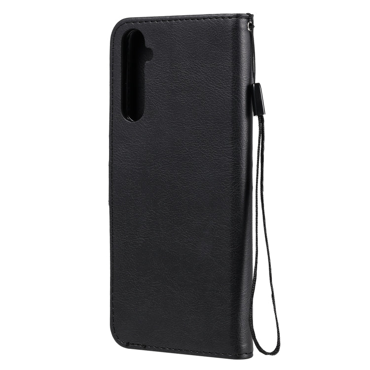 For OPPO Realme 6 Solid Color Horizontal Flip Protective Leather Case with Holder & Card Slots & Wallet & Lanyard