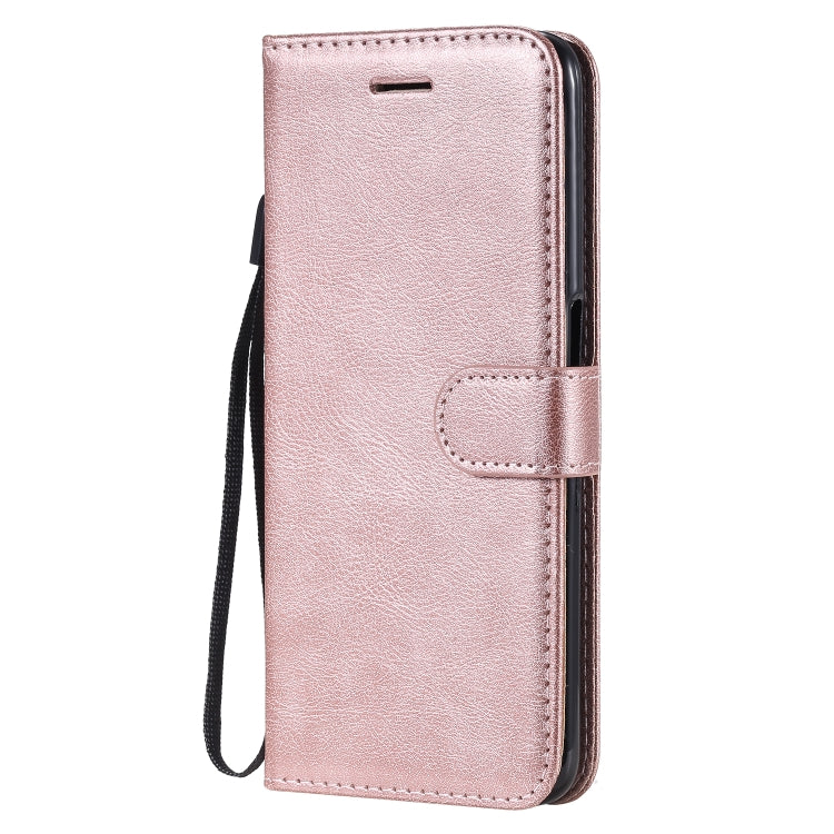 For OPPO Realme 6 Solid Color Horizontal Flip Protective Leather Case with Holder & Card Slots & Wallet & Lanyard