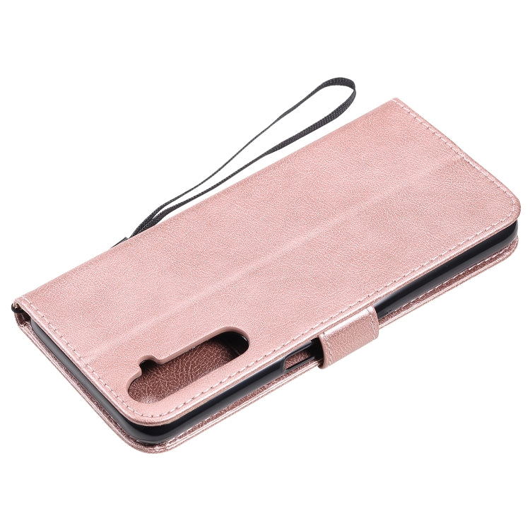 For OPPO Realme 6 Solid Color Horizontal Flip Protective Leather Case with Holder & Card Slots & Wallet & Lanyard