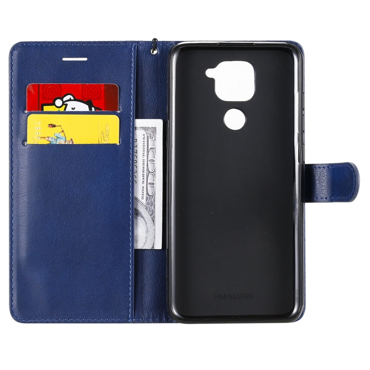 For Xiaomi Redmi Note 9 / 10X 4G Solid Color Horizontal Flip Protective Leather Case with Holder & Card Slots & Wallet & Lanyard