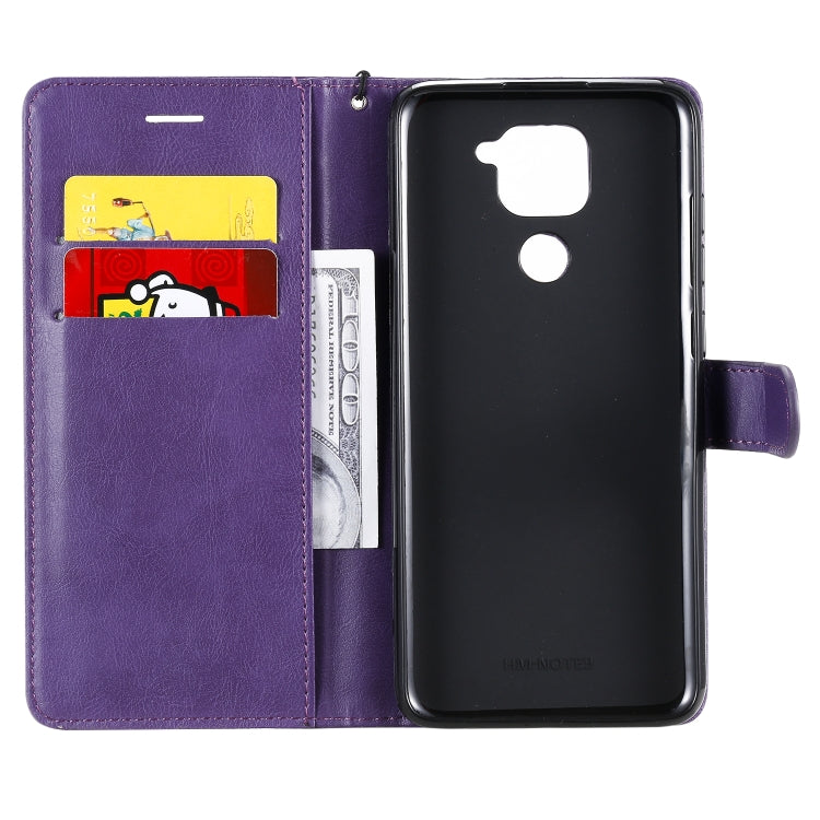 For Xiaomi Redmi Note 9 / 10X 4G Solid Color Horizontal Flip Protective Leather Case with Holder & Card Slots & Wallet & Lanyard