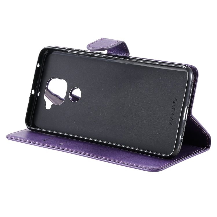For Xiaomi Redmi Note 9 / 10X 4G Solid Color Horizontal Flip Protective Leather Case with Holder & Card Slots & Wallet & Lanyard