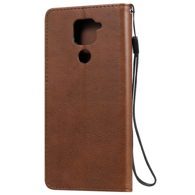 For Xiaomi Redmi Note 9 / 10X 4G Solid Color Horizontal Flip Protective Leather Case with Holder & Card Slots & Wallet & Lanyard