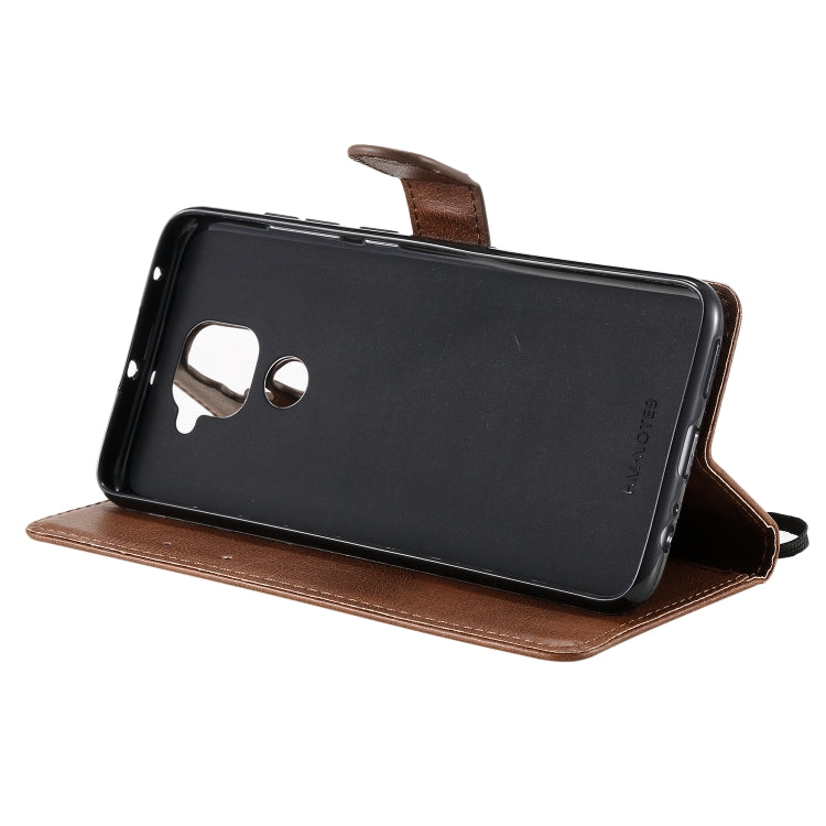 For Xiaomi Redmi Note 9 / 10X 4G Solid Color Horizontal Flip Protective Leather Case with Holder & Card Slots & Wallet & Lanyard