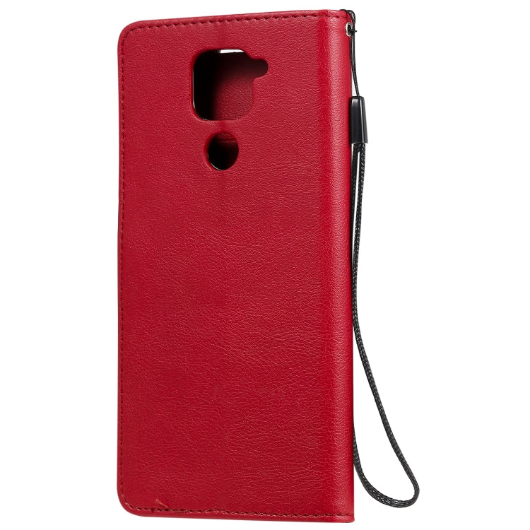 For Xiaomi Redmi Note 9 / 10X 4G Solid Color Horizontal Flip Protective Leather Case with Holder & Card Slots & Wallet & Lanyard