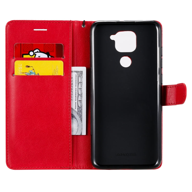 For Xiaomi Redmi Note 9 / 10X 4G Solid Color Horizontal Flip Protective Leather Case with Holder & Card Slots & Wallet & Lanyard